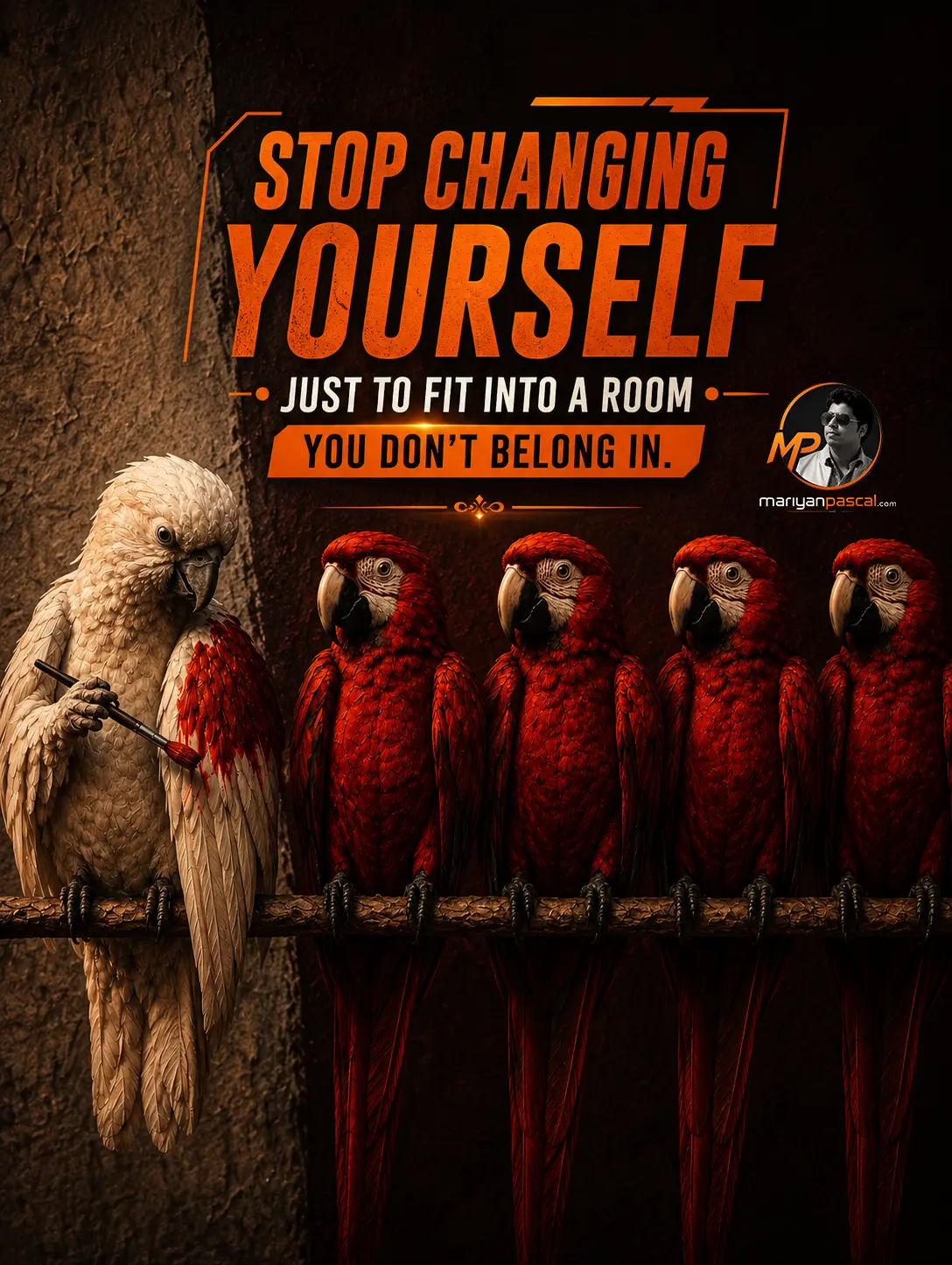 Stop changing yourself just to fit into a room you don't belong in